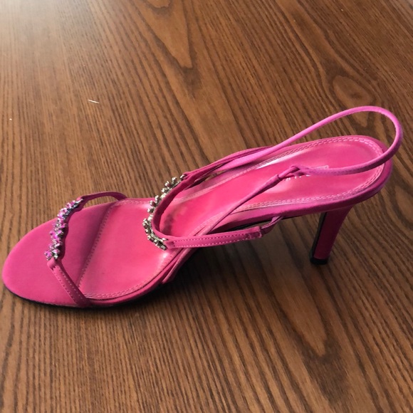 Elegant heels, size 8, leather and fabric - Picture 2 of 5